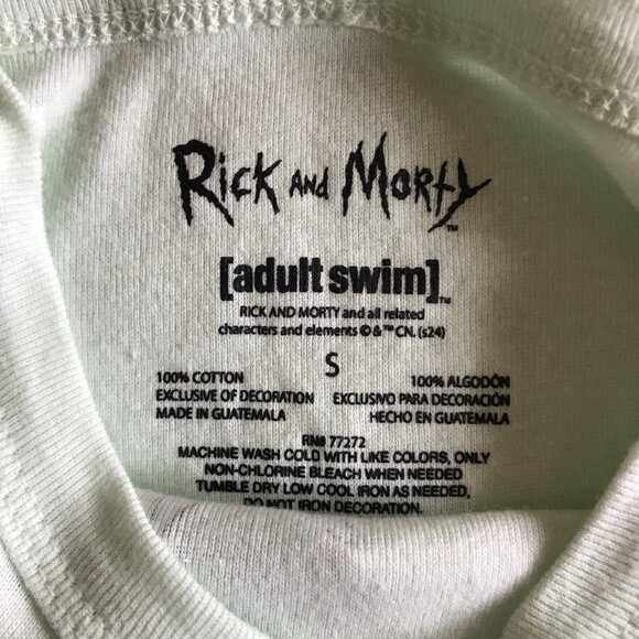 Rick and Morty Head T Shirt Light Green Size Small - Picture 3 of 5